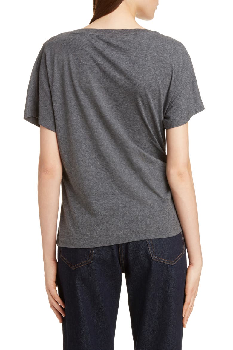 Heral Side Pleat Top, Alternate, color, GREY MEL