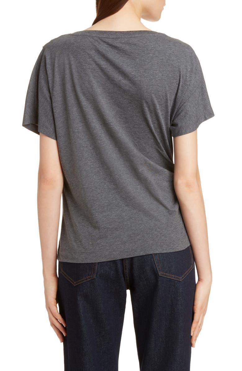 Dries Van Noten Heral Side Pleat Top, Alternate, color, Grey Mel