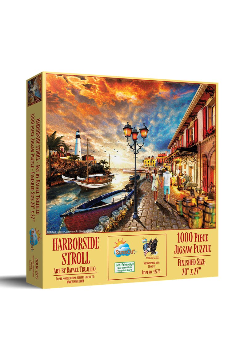 Harborside Stroll 1000 piece Jigsaw Puzzle for Adults, Main, color, Multicolor