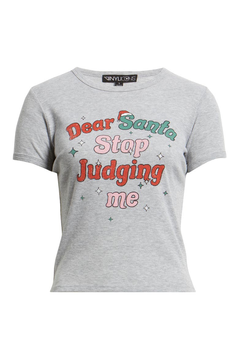 Deart Santa Graphic Baby Tee, Alternate, color, HEATHER GREY