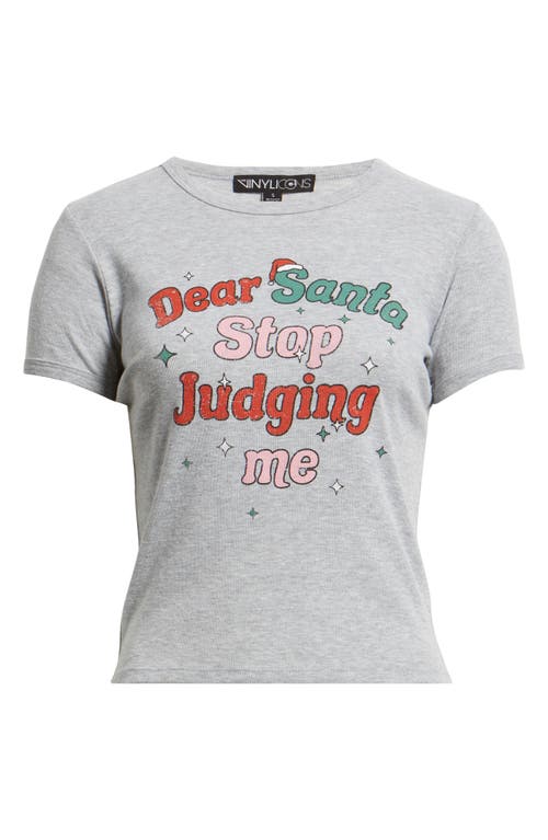 Vinyl Icons Deart Santa Graphic Baby Tee In Multi