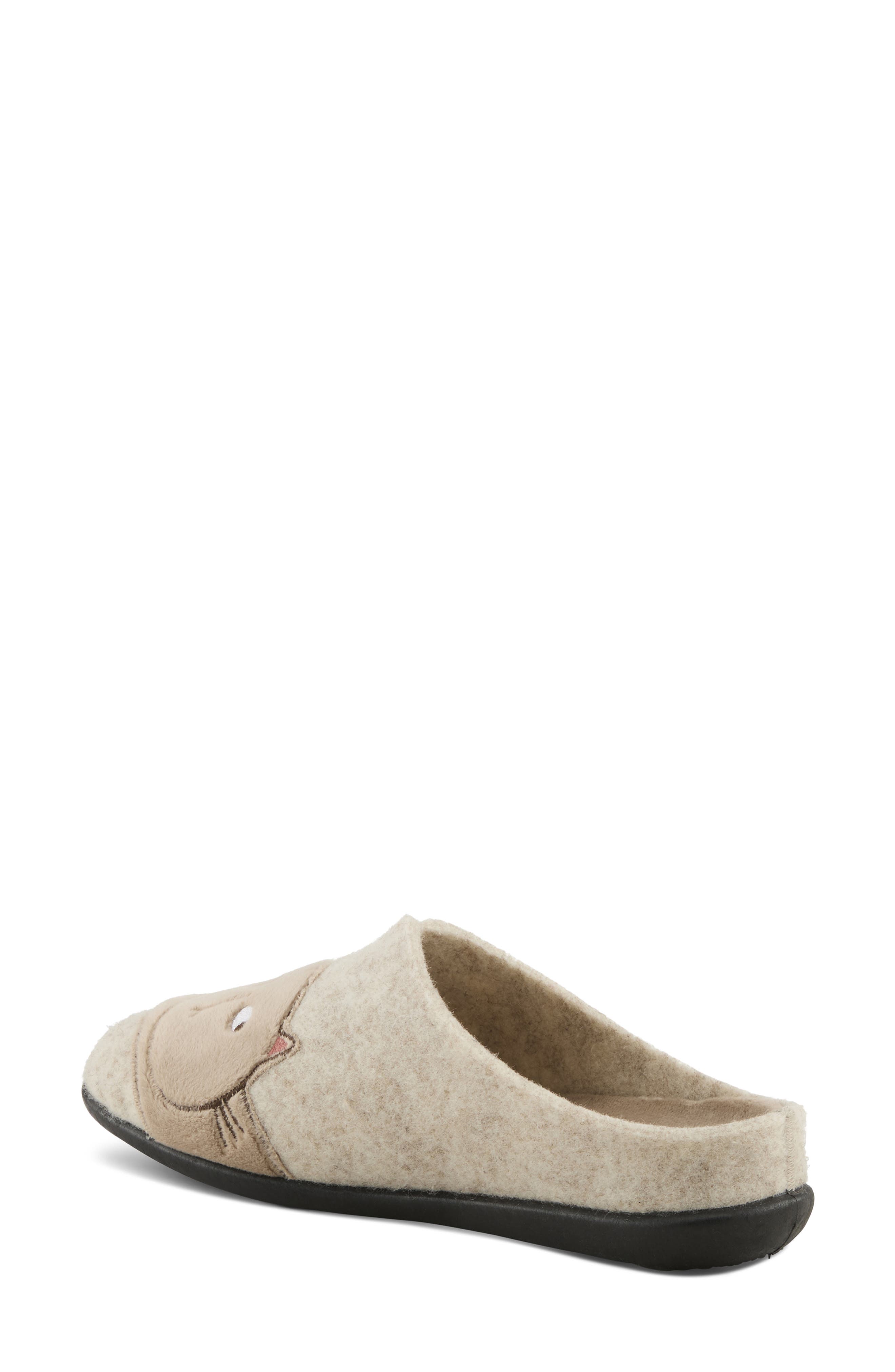 Flexus by Spring Step Cat's Eye Wool Scuff Slipper, Alternate, color, Beige