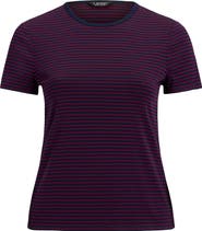 Lauren Ralph Lauren Stripe Stretch Cotton T-Shirt