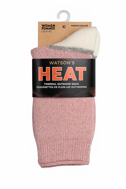 Watson's Womens Heat Thermal Crew Socks In Pink