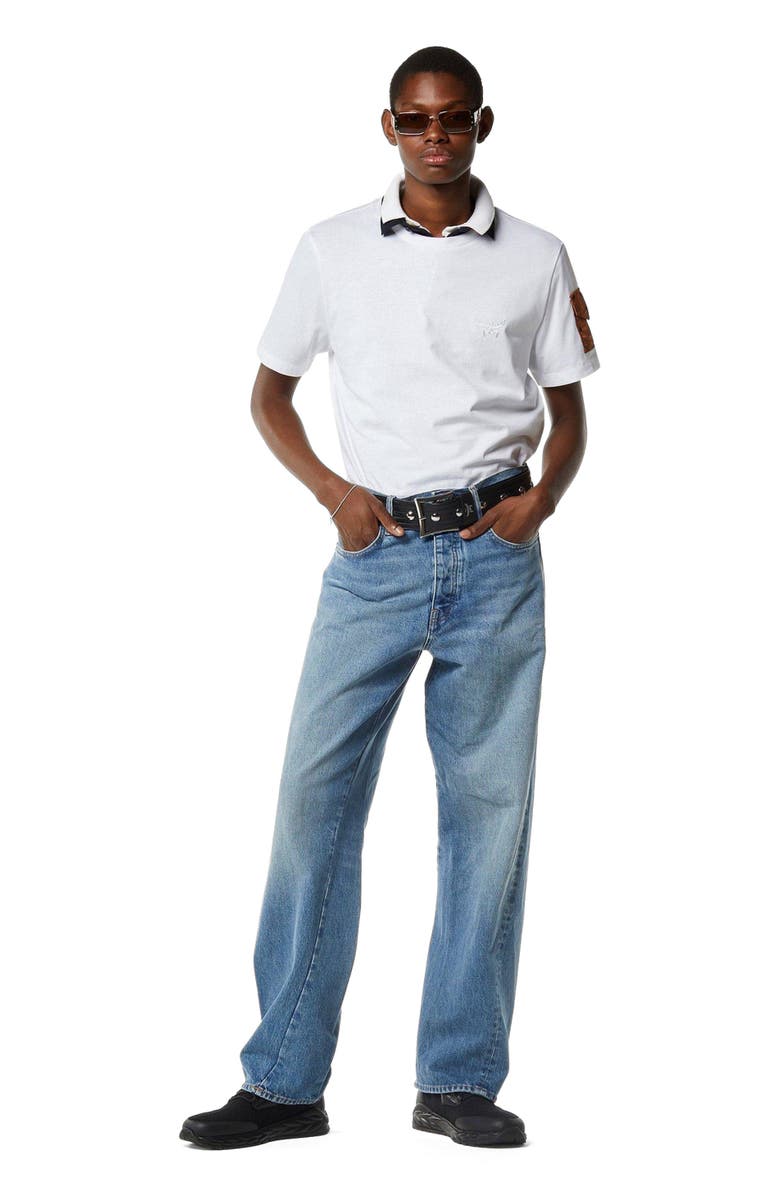 MCM Aren 2" Belt in Galactic Gala Leather, Alternate, color, Black