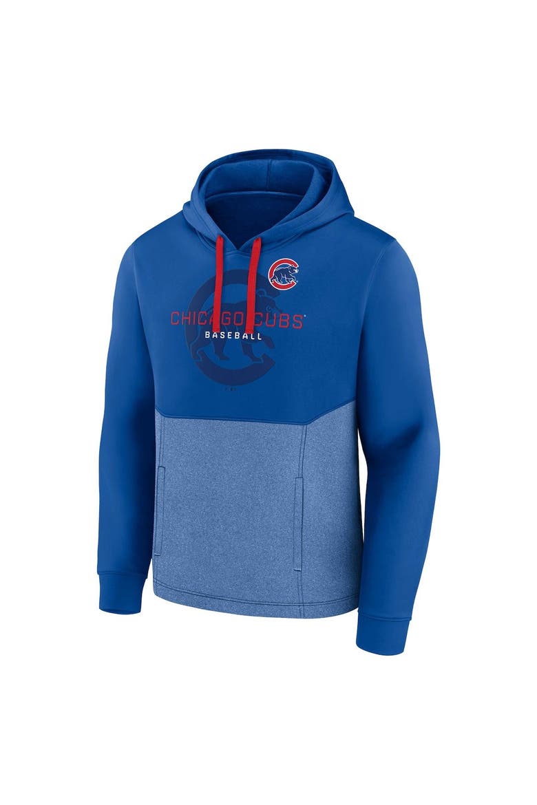 Men's Fanatics Branded Royal/Heather Royal Chicago Cubs Call the Shots Pullover Hoodie, Alternate, color, Royal