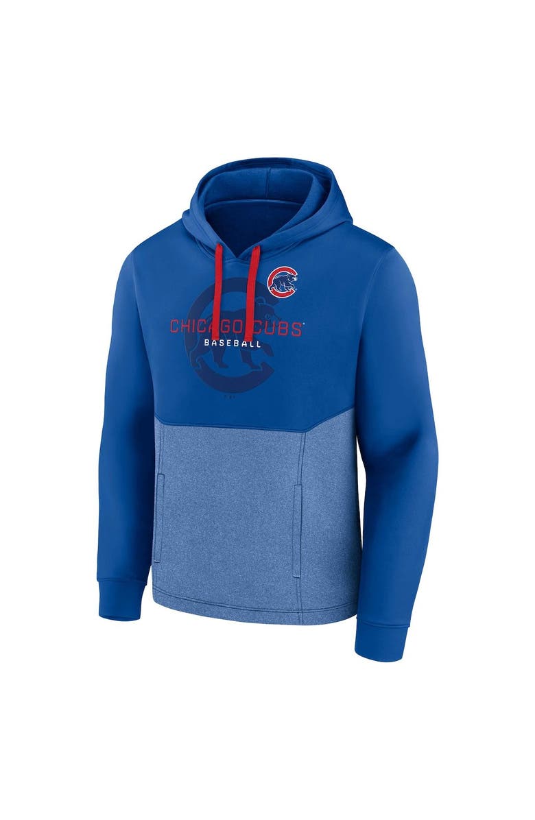 FANATICS Men's Fanatics Branded Royal/Heather Royal Chicago Cubs Call the Shots Pullover Hoodie, Alternate, color, 