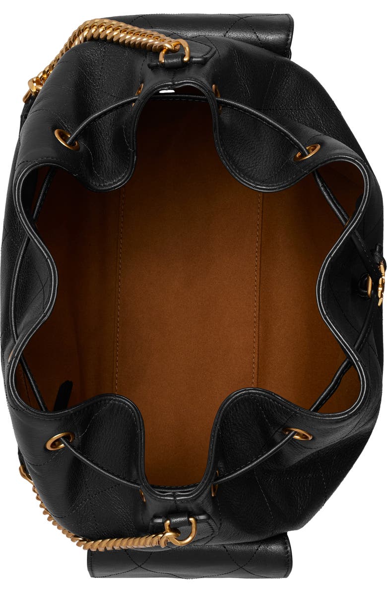 Tory Burch Large Charlie Quilted Leather Drawstring Shoulder Bag, Alternate, color,