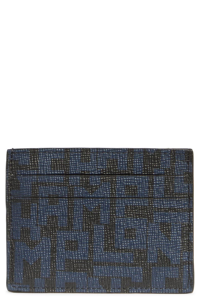 Longchamp Logo Print Cardholder, Main, color, Black/ Navy