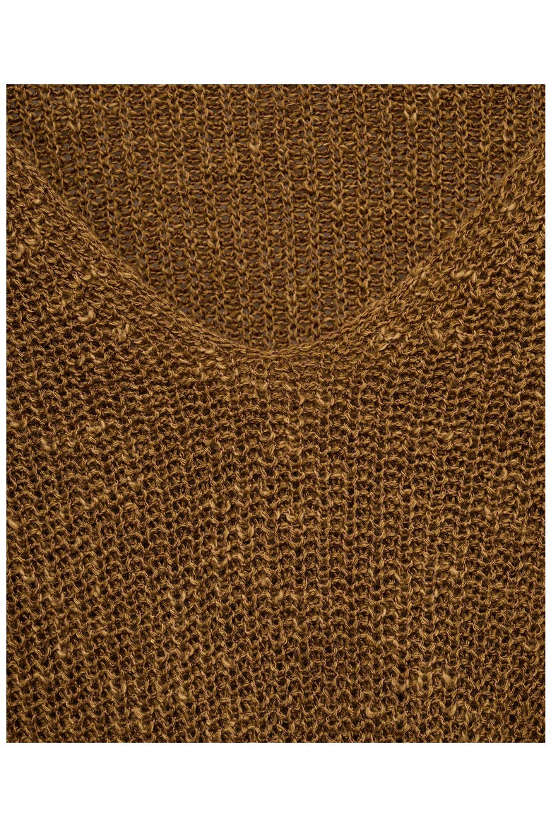 V-Neck Sweater, Alternate, color, TOBACCO BROWN