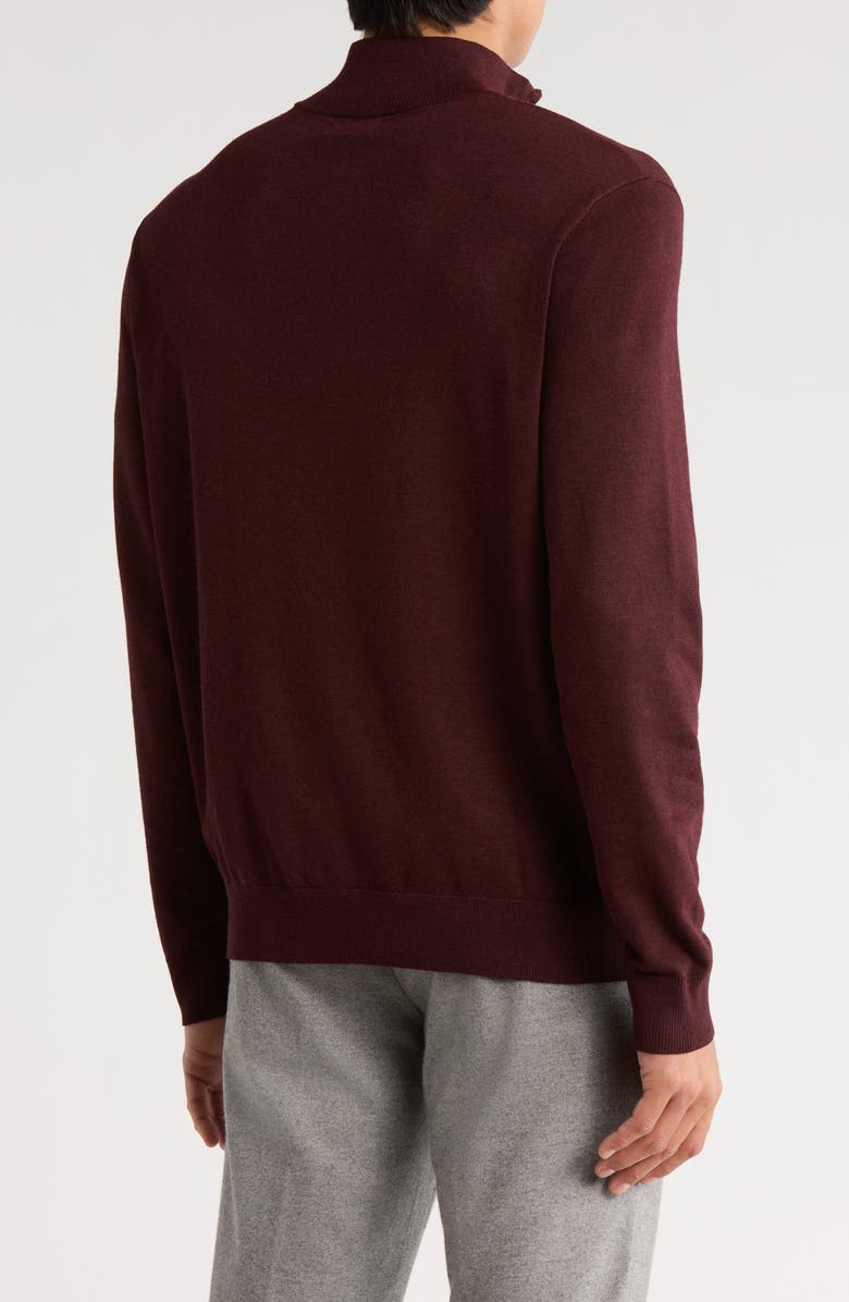 TOM BAINE Solid Quarter Zip Pullover, Alternate, color, Burgundy