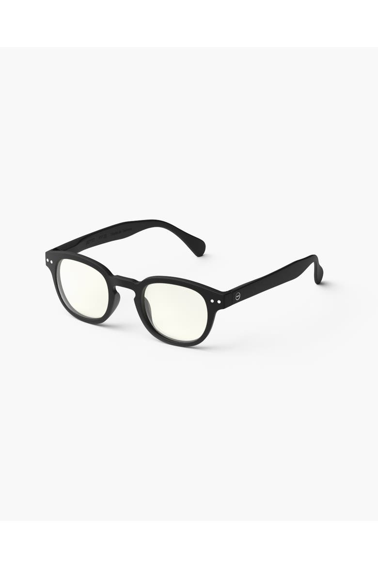#C 49mm Square Screen Glasses, Alternate, color, Black