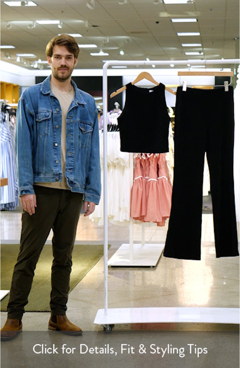 Ilani Metallic Crop Top & Flare Pants Set, sales video thumbnail