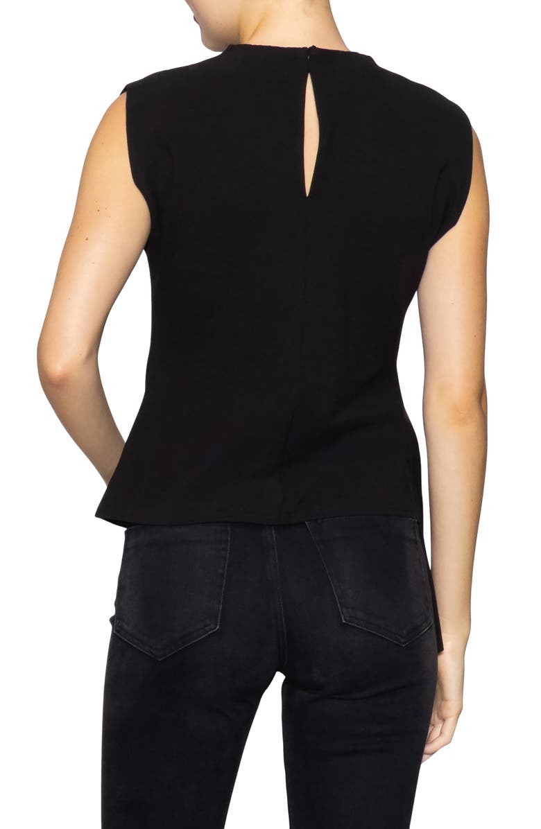 MELLODAY Buckle Front Extended Sleeve Top, Alternate, color, Black