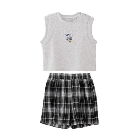 Fish Plaid Set