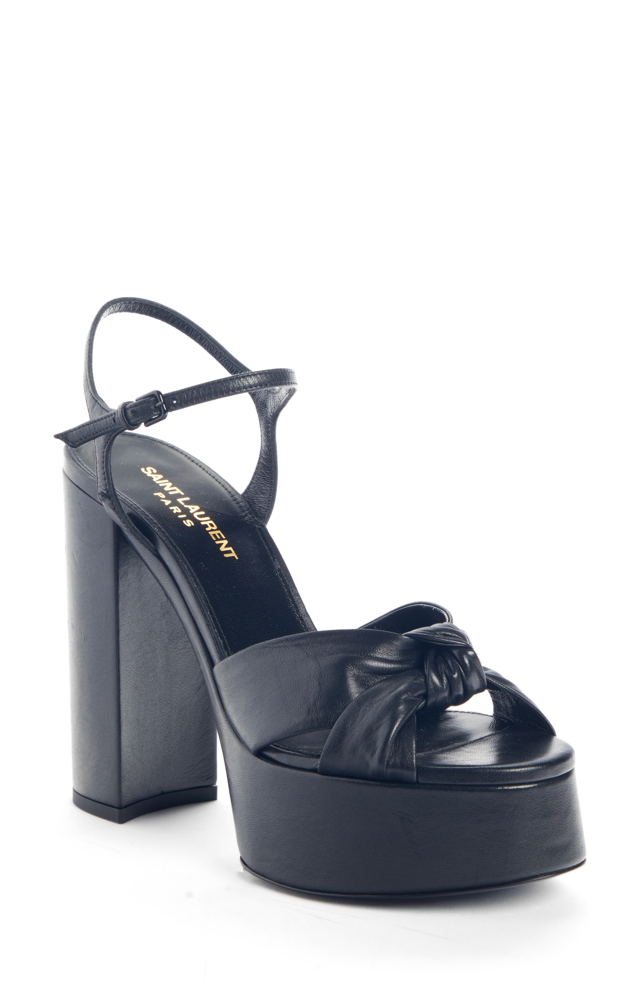 Saint Laurent Bianca Ankle Strap Platform Sandal, Main, color, 