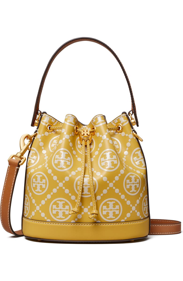 Tory Burch T Monogram Embossed Bucket Bag, Main, color,