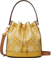 Tory Burch T Monogram Embossed Bucket Bag
