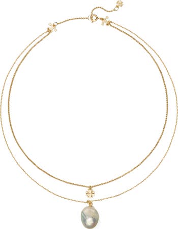 Tory Burch Kira Imitation Pearl Layered Necklace | Nordstrom
