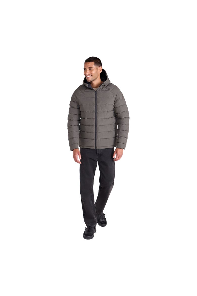 Light Cloud Cosi Hooded Marl Padded Jacket, Alternate, color, Khaki Green