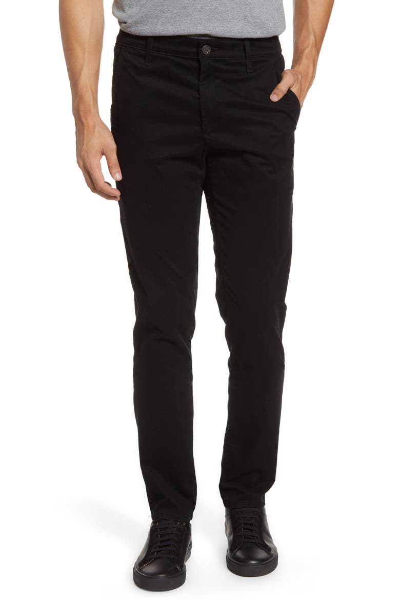 Jamison Slim Straight Leg Pants, Main, color, SUPER BLACK