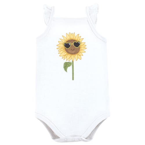 Hudson Baby Soft Cotton Sleeveless Bodysuit In Yellow