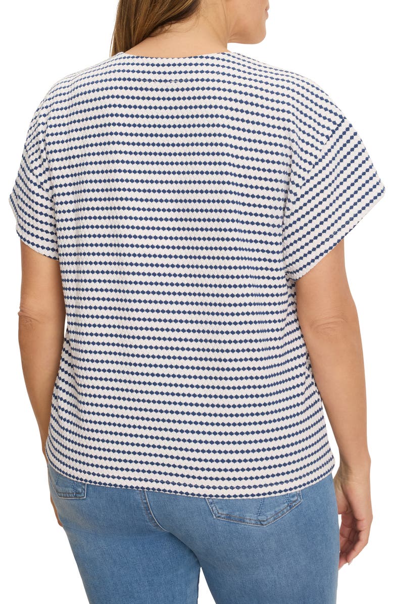 NIC+ZOE Diamond Stripe Top, Alternate, color, Indigo Multi