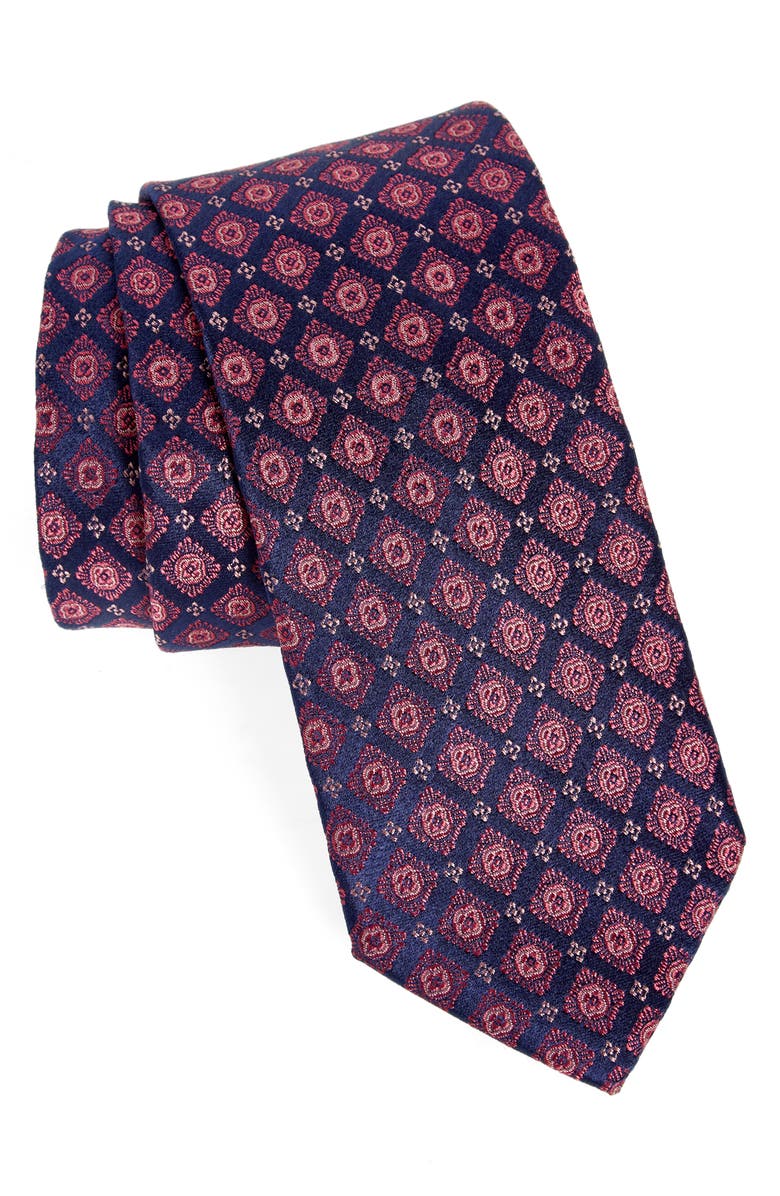 Nordstrom Halley Neat Silk Tie, Main, color, Rose