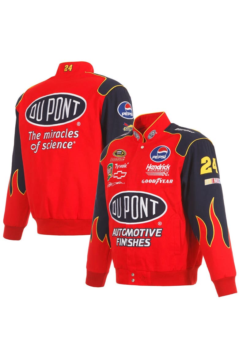 Men's JH Design  Red Jeff Gordon DuPont Twill Driver Uniform Full-Snap Jacket, Main, color, Red