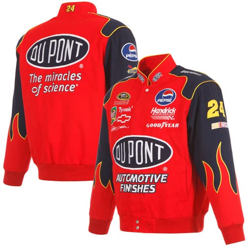 Jh Design Red Jeff Gordon Dupont Twill Driver Uniform Full-snap Jacket In Red