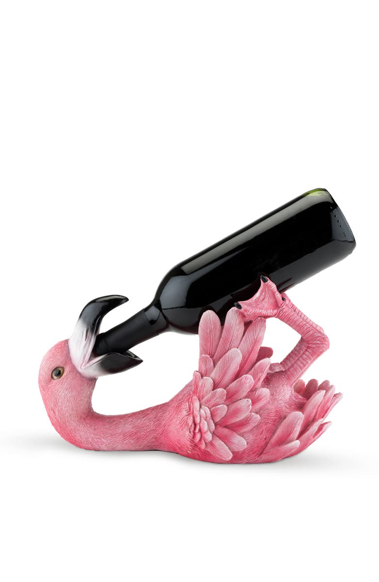 true Polyresin Flirty Flamingo Bottle Holder, Main, color, Pink