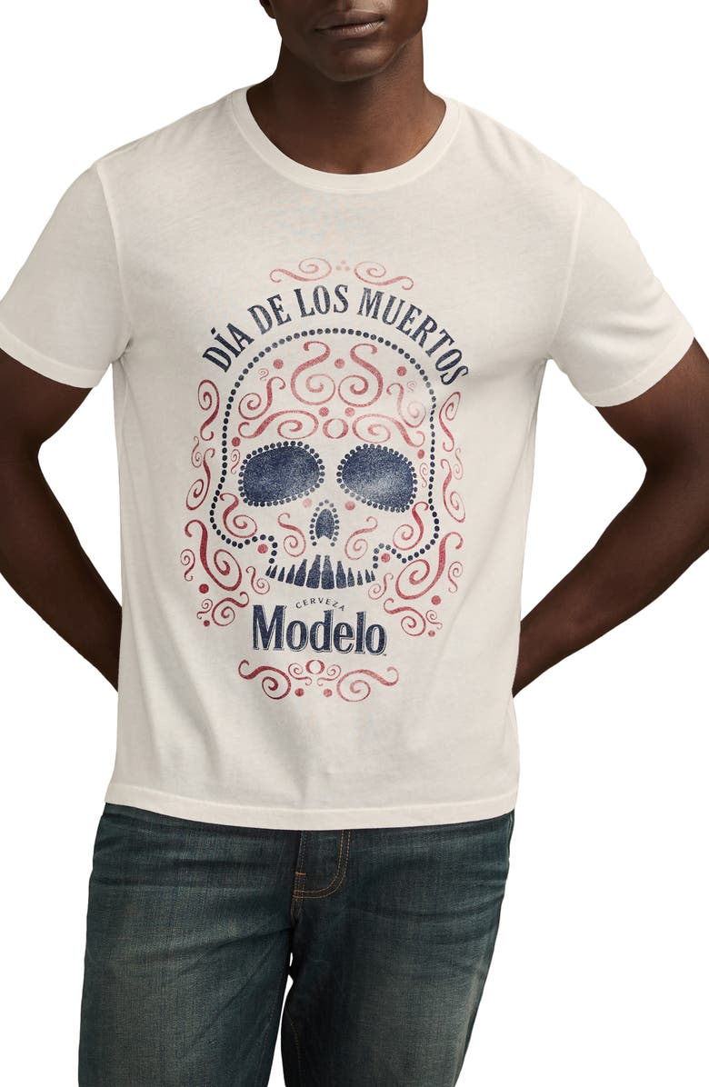 Lucky Brand Modelo Tradition Graphic T-Shirt, Main, color, Cloud Dancer