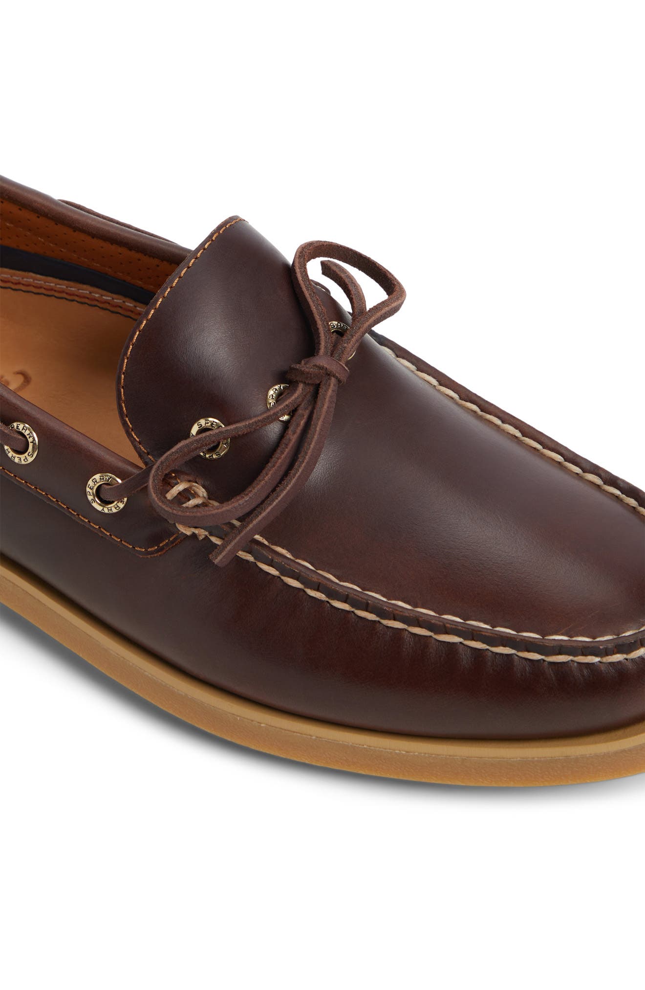 Gold AO 1-Eye Boat Shoe, Alternate, color, BROWN