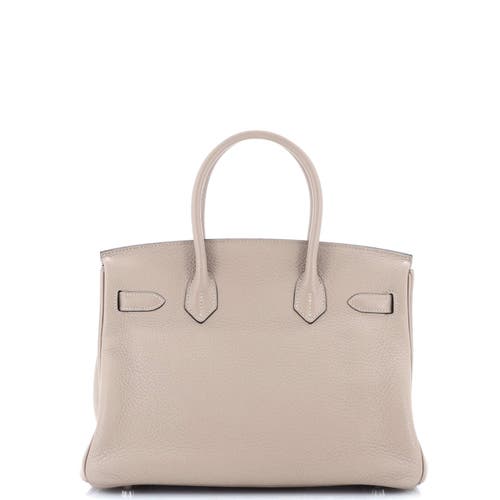 Pre-owned Hermes Hermes Birkin Handbag Grey Clemence With Palladium Hardware 30