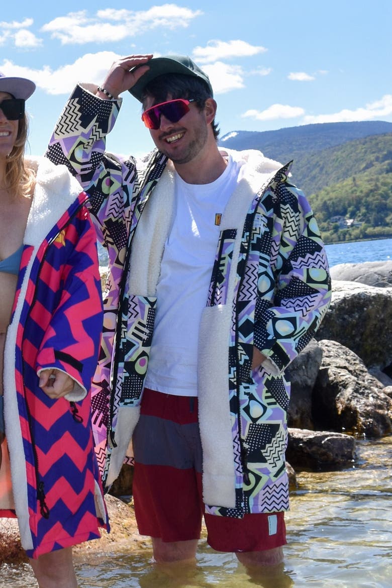 Saved By The Bell Recycled Lined Changing Robe - Men's, Alternate, color, Multicolored