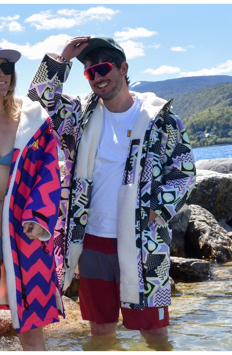OOSC Saved By The Bell Recycled Lined Changing Robe - Men's, Alternate, color, Multicolored