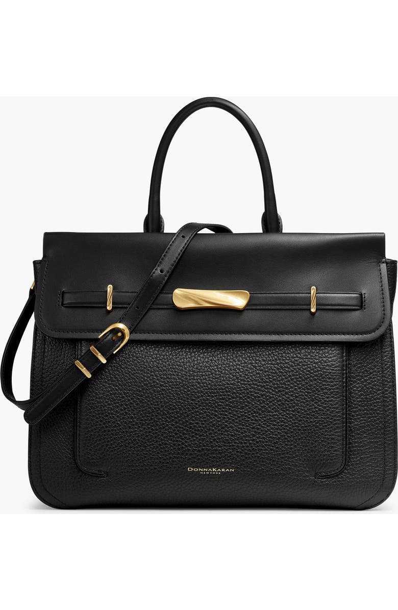 Donna Karan New York Oceanside Satchel, Main, color, Blk/Gold