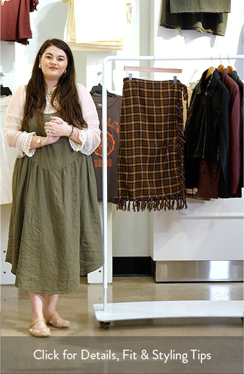 Saskia Fringe Trim Plaid Skirt, sales video thumbnail