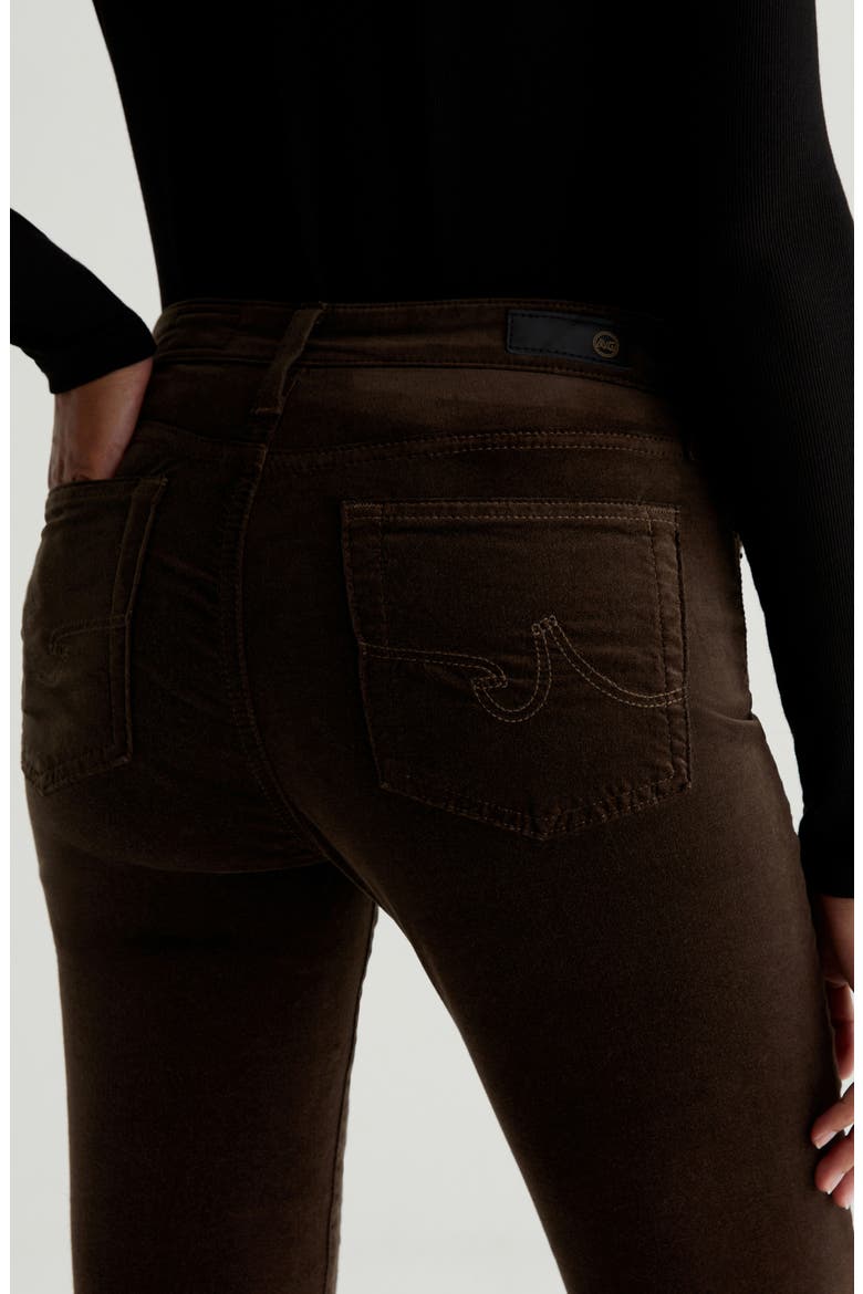 Mari Mid Rise Corduroy Straight Leg Jeans, Alternate, color, RICH UMBER