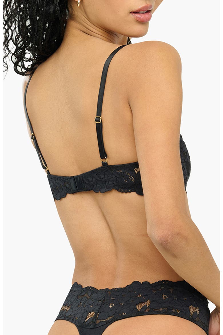 Romanza Balconette Bra, Alternate, color, Black