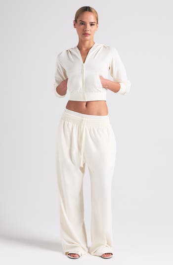 Cotton Jersey Zip-Up Hoodie