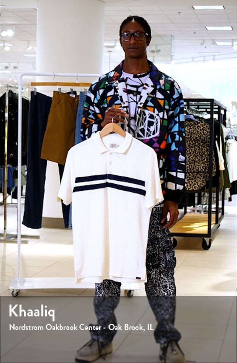 Cabana Surf Stripe Terry Cloth Polo, sales video thumbnail