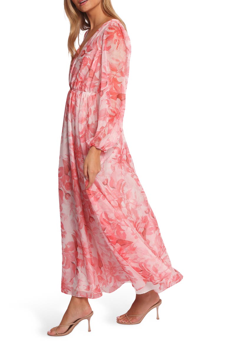 Anisa Long Sleeve Maxi Dress, Alternate, color, PINK FLORAL