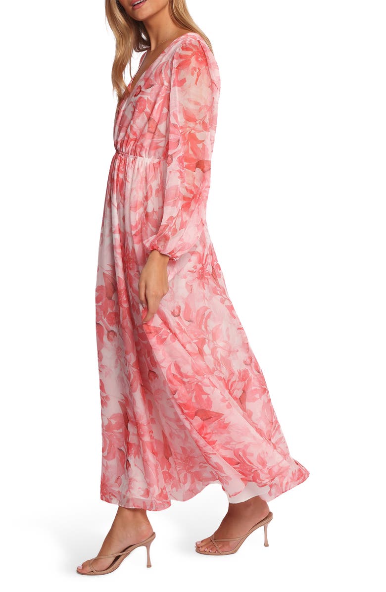 Petal & Pup Anisa Long Sleeve Maxi Dress, Alternate, color, Pink Floral