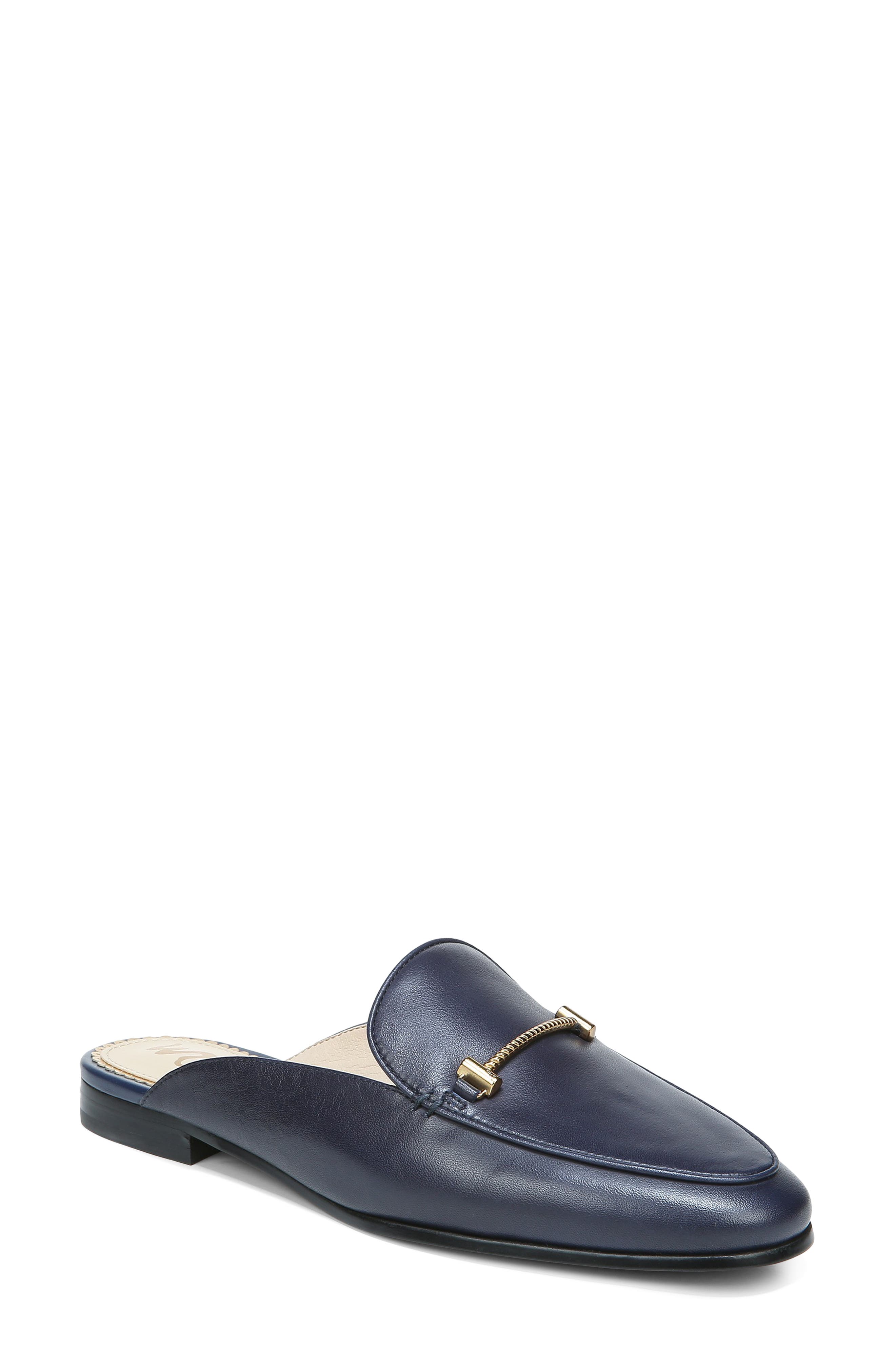 Laurna Mule - Wide Width Available, Main, color, BALTIC NAVY LEATHER