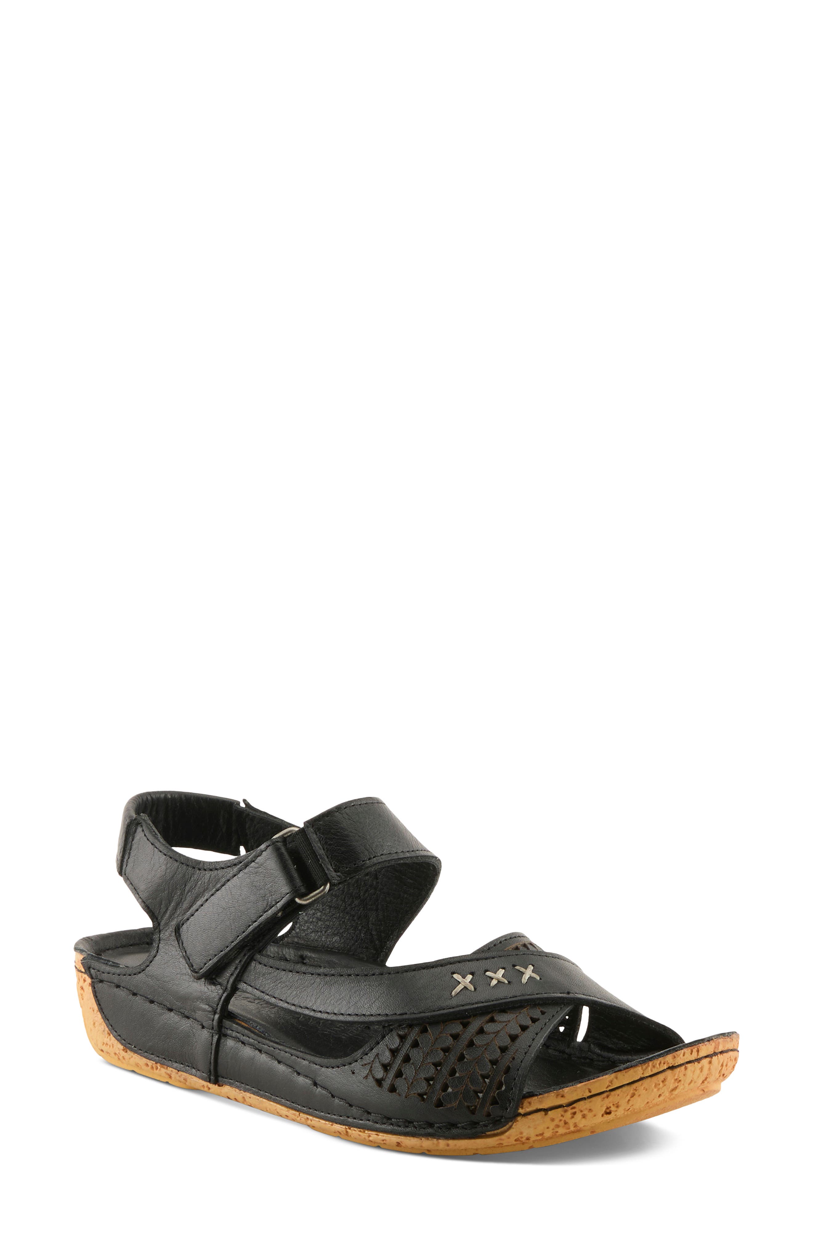 Spring Step Galaire Sandal, Main, color, Black