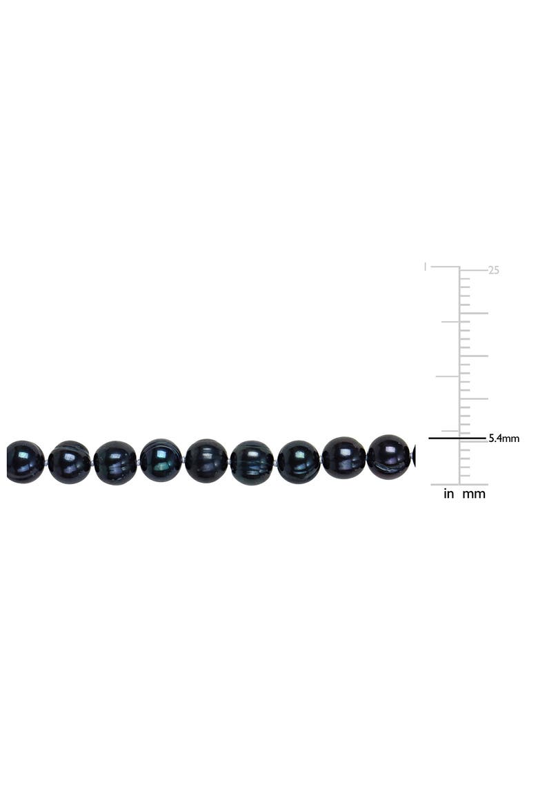 Men's Black Cultured Freshwater Pearl Necklace & Bracelet Set, Alternate, color, BLACK