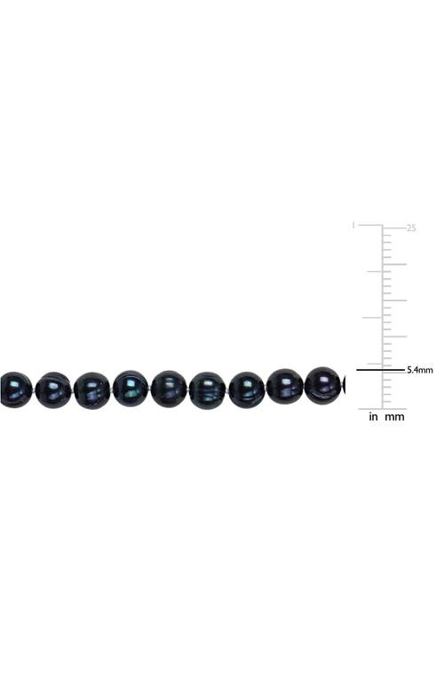 Delmar Black Cultured Freshwater Pearl Necklace & Bracelet Set In Black