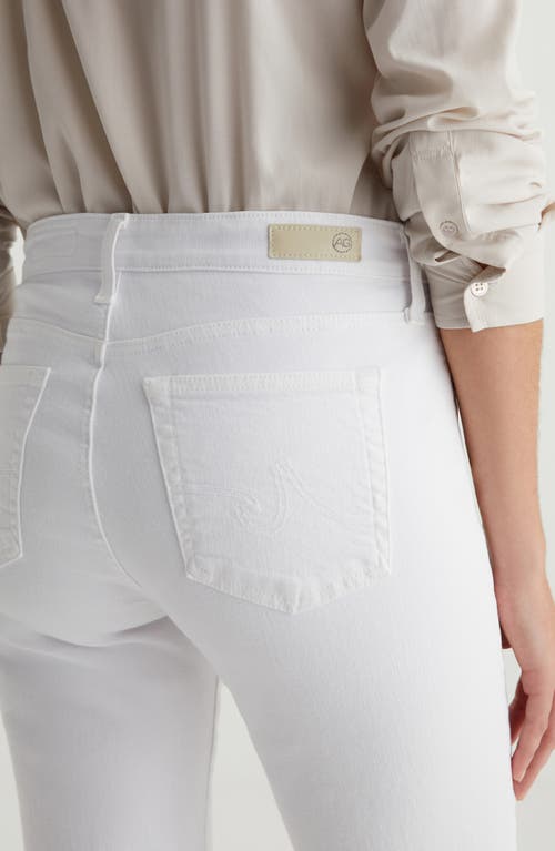 Ag Mari Mid Rise Slim Straight Leg Crop Jeans In Gallery White