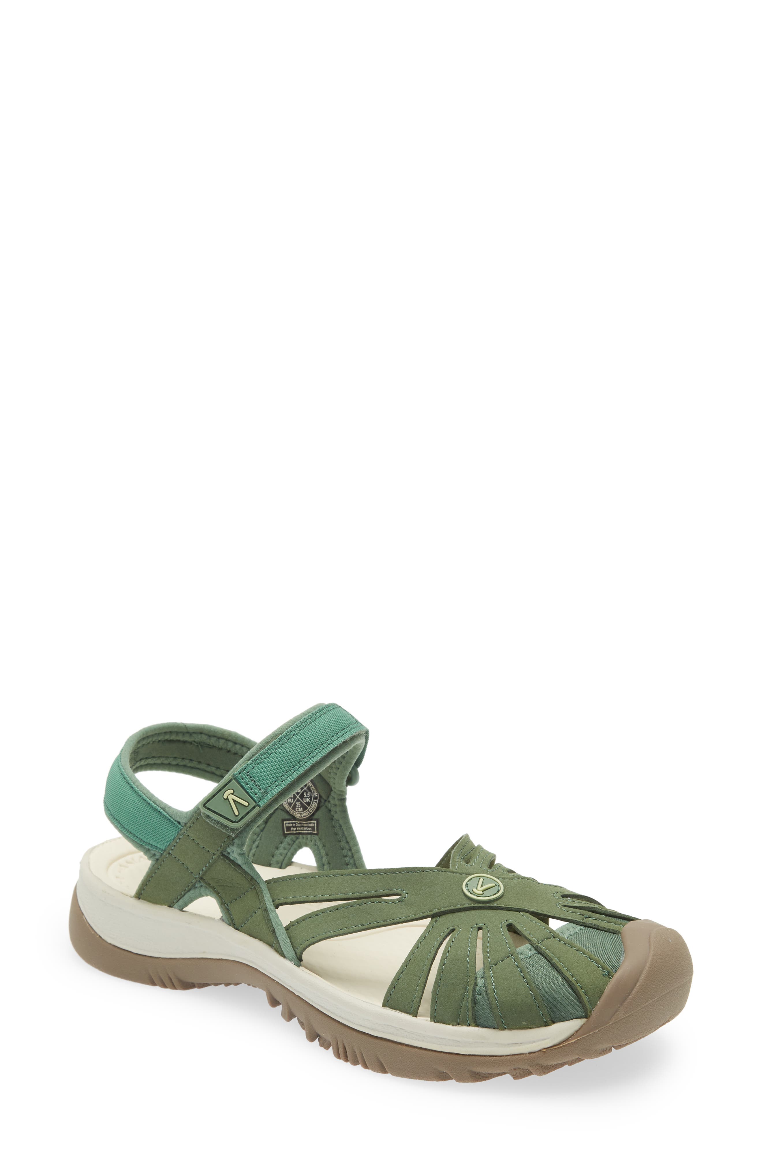 'Rose' Sandal, Main, color, DARK IVY/ BUTTERFLY